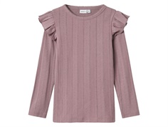 Name It elderberry ruffle top